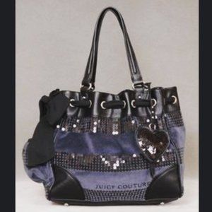Juicy Couture Sequin Stripe Daydreamer Bag EUC